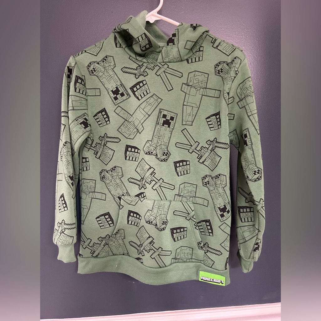 Minecraft Kids Green Hoodie